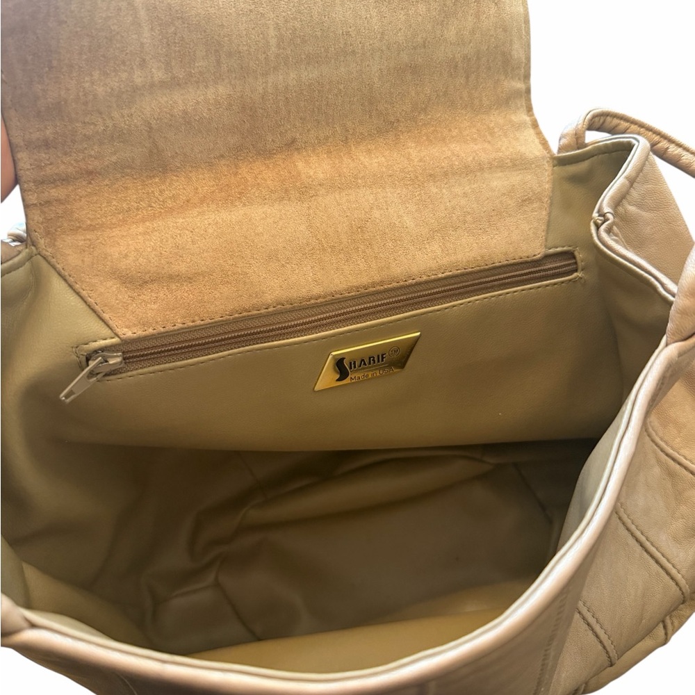 Vintage Sharif metallic bronze leather shoulder bag. - Picture 5 of 5